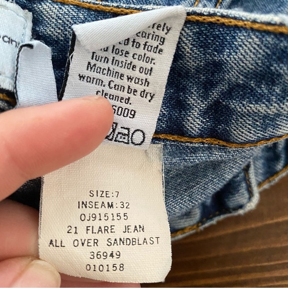 Calvin Klein 90’s Vintage Light Wash Sandblast 21 Flare Jeans Size 7 - Picture 11 of 14